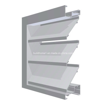 Verbesserte Steifigkeit Pulver Mantel Aluminium Louver Fenster